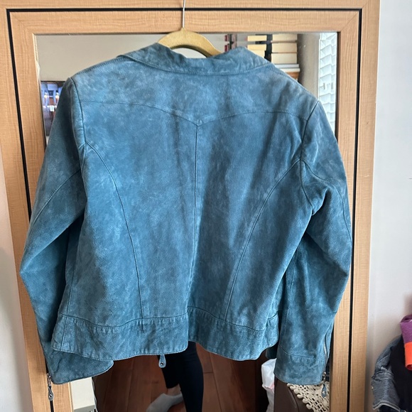 Pamela McCoy 100% genuine leather blue jacket - Picture 4 of 4